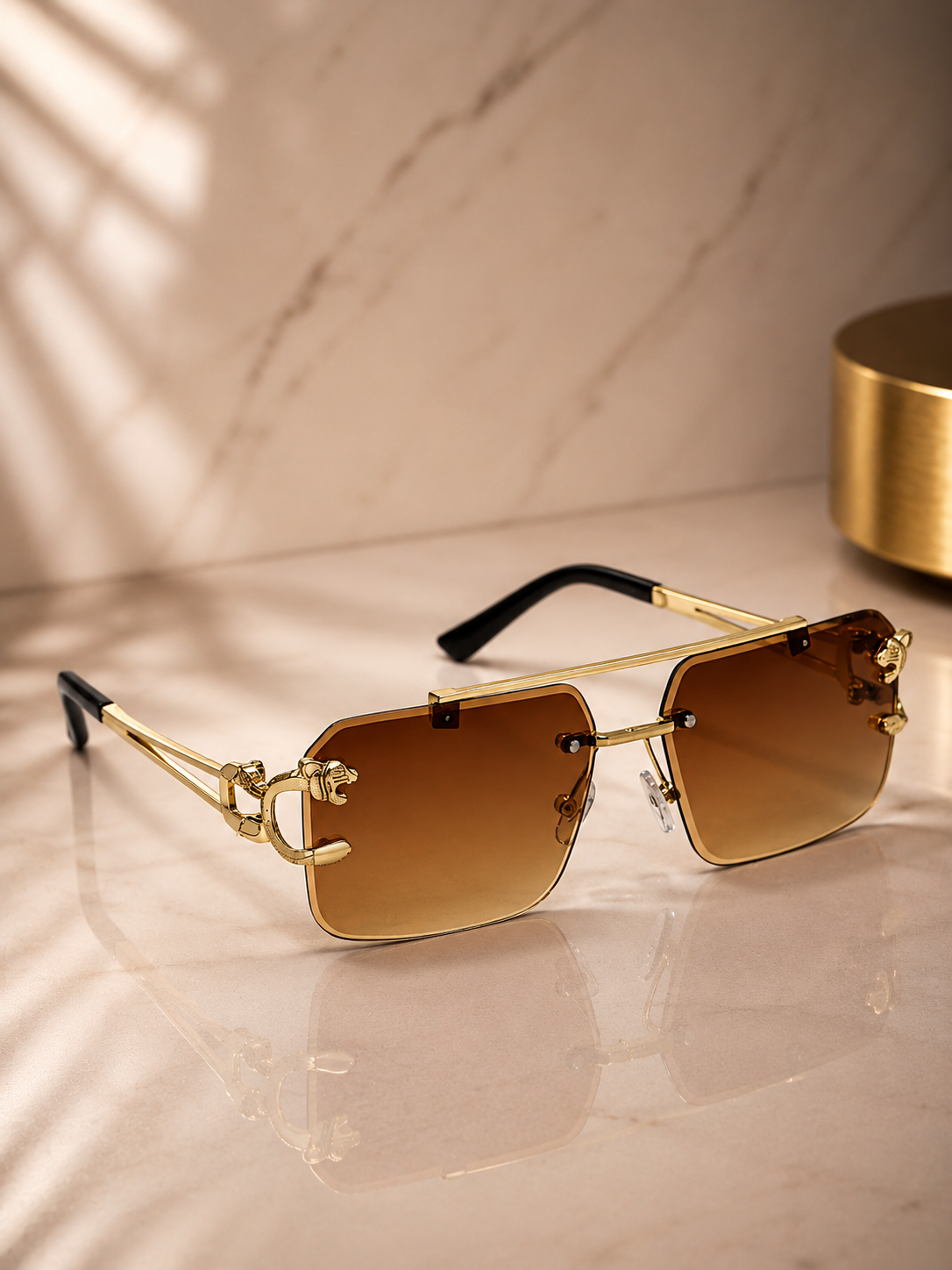 ChatGPT Image May 29, 2026, 06_42_01 PM Frameless brown sunglasses - Image 1