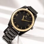 ROLEX BLACK METAL STREP WATCH
